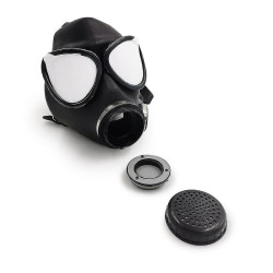 Men Army Masque à gaz BDSM KOMPLET BREATH Noir